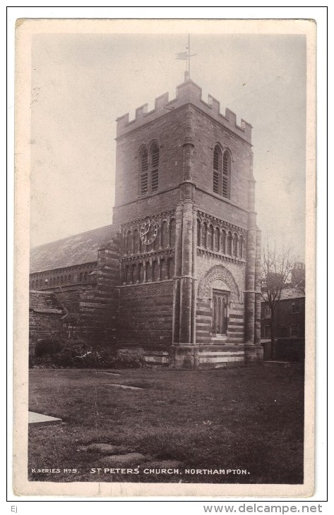 St Peter´s Church, Northampton Real Photo - K Series No 9 - Written On Not Posted - Northamptonshire