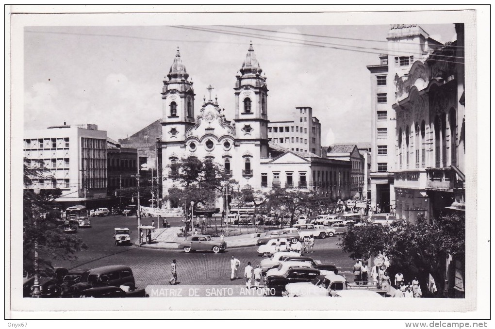 Carte Postale Photo  MATRIZ DE SANTO ANTONIO (Brésil-Brazil-Recife-Amérique Du Sud) Eglise Centre De La Ville - Recife