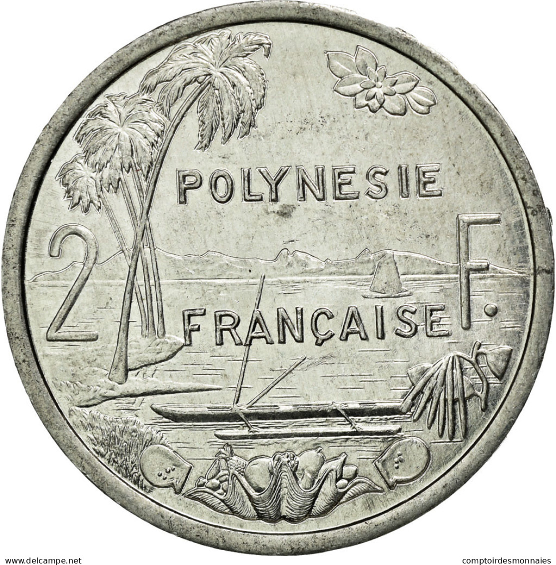 Monnaie, French Polynesia, 2 Francs, 1991, Paris, SUP, Aluminium, KM:10 - Polynésie Française