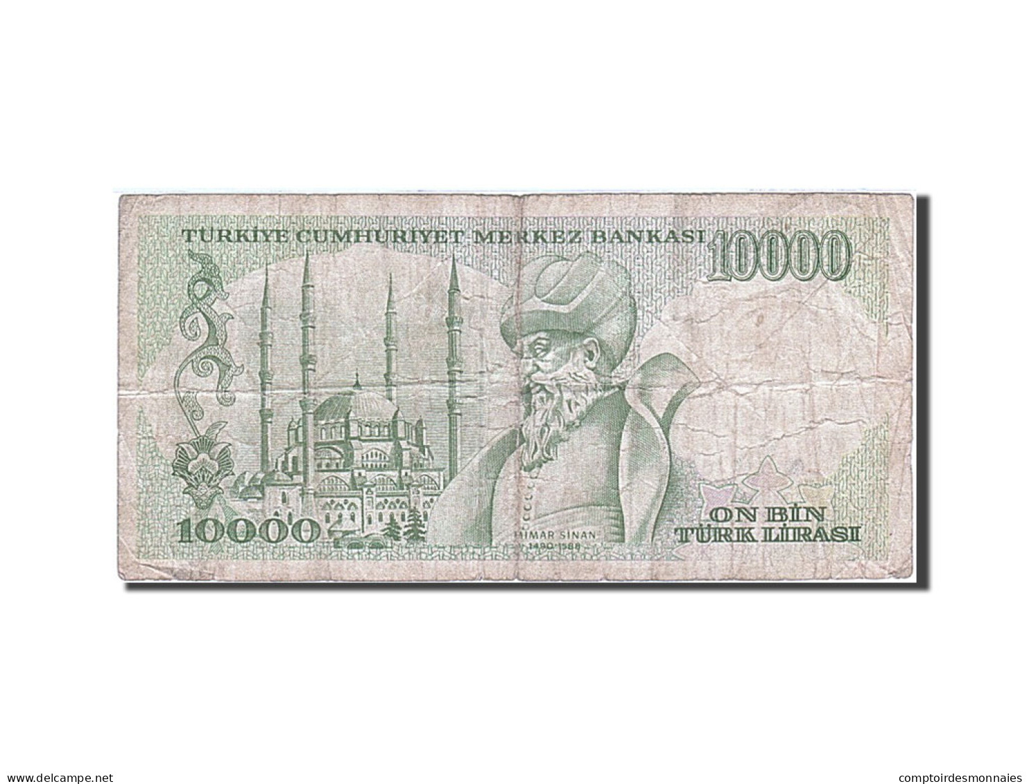 Billet, Turquie, 10,000 Lira, 1984-1997, 1989, KM:200, TB - Uruguay