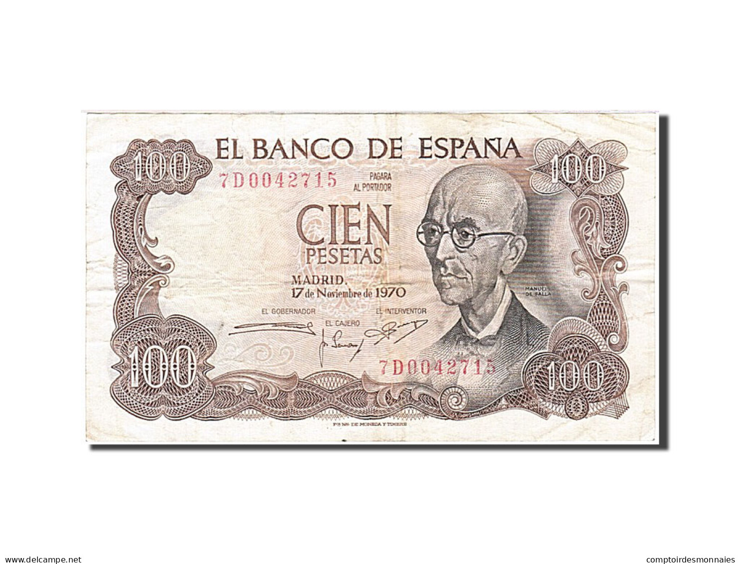 Billet, Espagne, 100 Pesetas, 1970-1971, 1970-11-17, KM:152a, TB - 100 Peseten