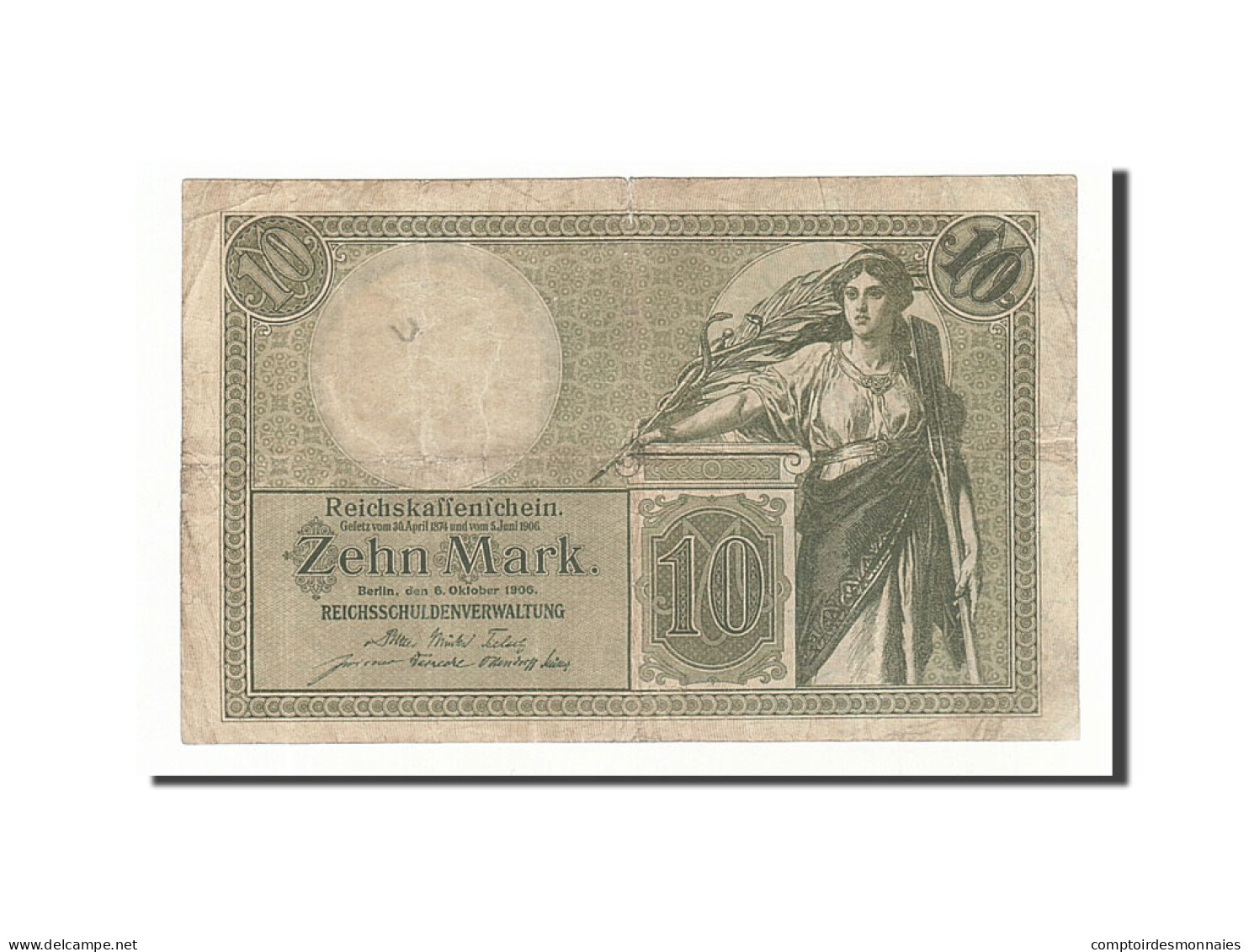 Billet, Allemagne, 10 Mark, 1906, 1906-10-06, KM:9b, TB+ - 10 Mark