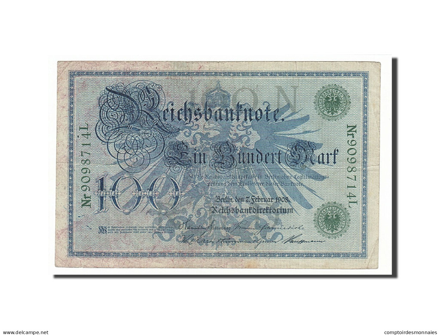 Billet, Allemagne, 100 Mark, 1908, 1908-02-07, KM:34, TTB - 100 Mark