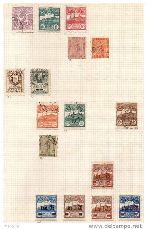 SAINT-MARIN - Petite Collection Neuve Et Oblitérée Avec Quelques Bons Timbres - 9 Scans - Collections, Lots & Séries