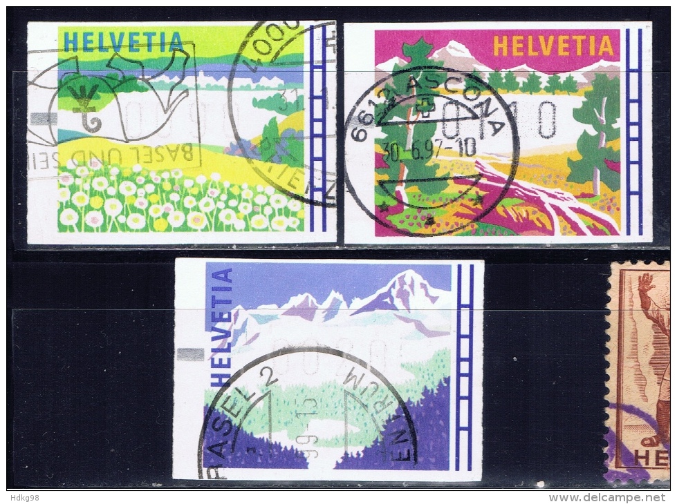 CH+ Schweiz 1996 Mi 7 9-10 Automatenmarken Jahreszeiten - Timbres D'automates