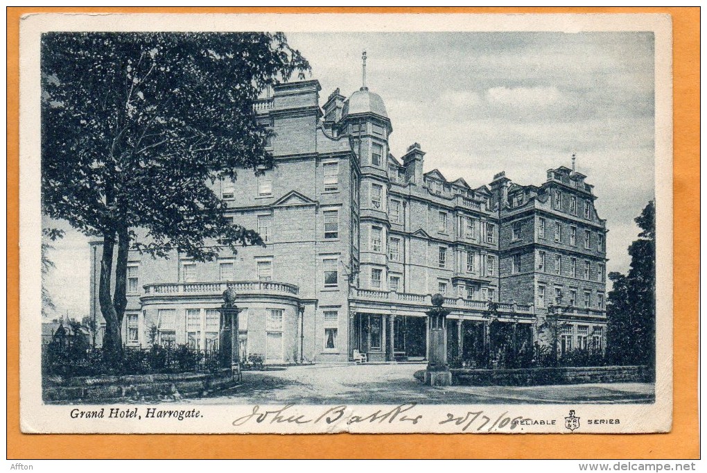 Harrogate Grand Hotel 1905 Postcard - Harrogate