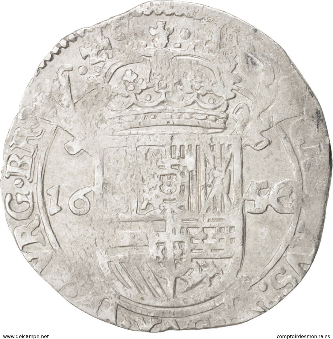 Monnaie, Pays-Bas Espagnols, BRABANT, Escalin, 1650, Anvers, TTB, Argent - Sonstige & Ohne Zuordnung