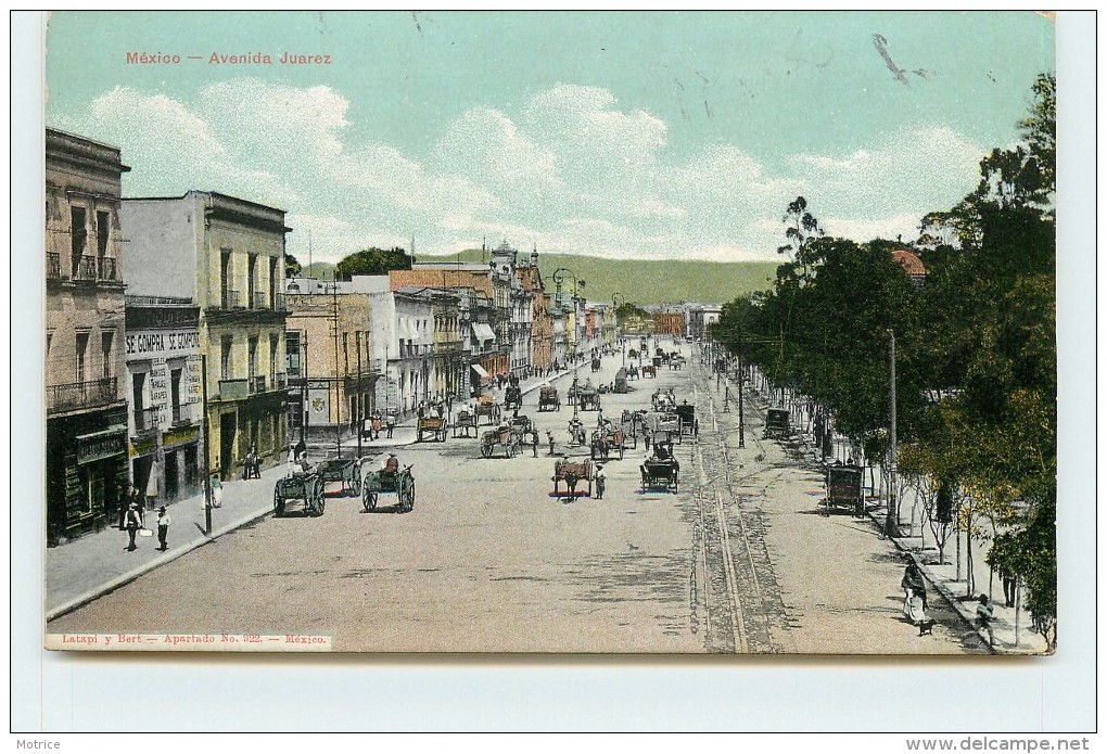 MEXICO - Avenida Juarez.(carte Vendue En L'état) - Mexique