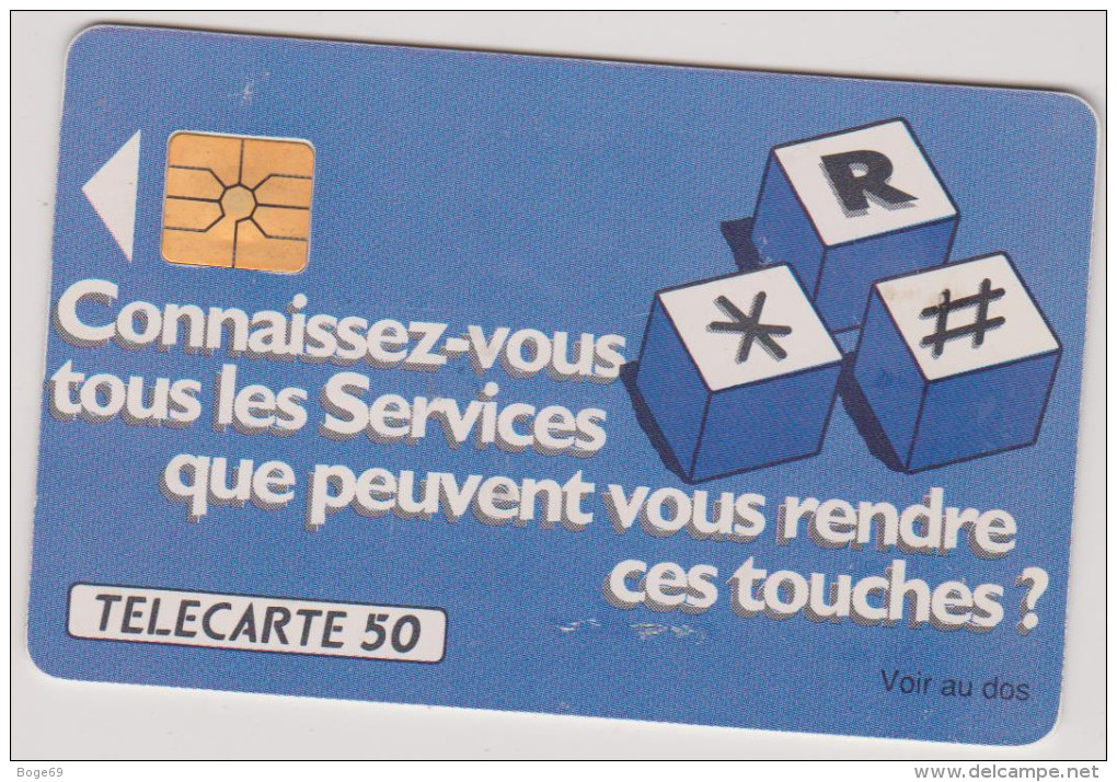 (R) Télécarte ,connaissez-vous Tous Les Services Que Peuvent Vous Rendre Ces Touches ?  50 Unités , 1991 - Telefoni