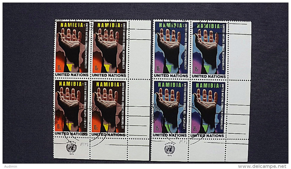 UNO-New York 285/6 Yv 255/6 Sc 263/4 Oo/FDC-cancelled EVB ´D´, Verantwortung Der Vereinten Nationen Für Namibia - Used Stamps