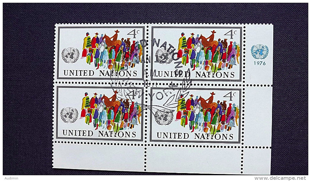 UNO-New York 290 Yv 260 Sc 268 Oo/FDC-cancelled EVB ´D´, Dauerserie, Menschengruppe - Used Stamps
