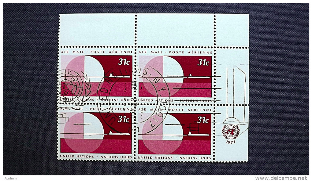 UNO-New York 310  Oo/FDC-cancelled EVB ´B´, Flugpstmarke - Used Stamps