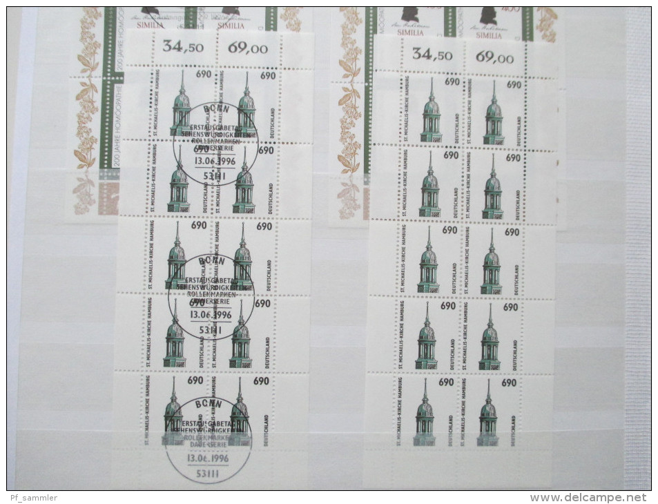 Bund Jahrgang 1996 Sammlung Kleinbogen Mit Ersttagsstempel / ** Katalogwert 970€ Saubere Qualität!! - Collections (en Albums)