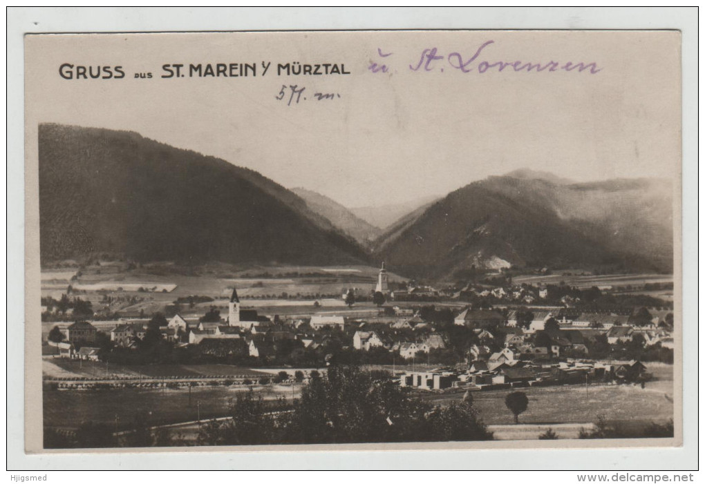 Austria Österreich Sankt Marein Mürztal Steiermark RPPC Real Photo Post Card Postkarte Karte Carte Postale POSTCARD - St. Marein Bei Graz