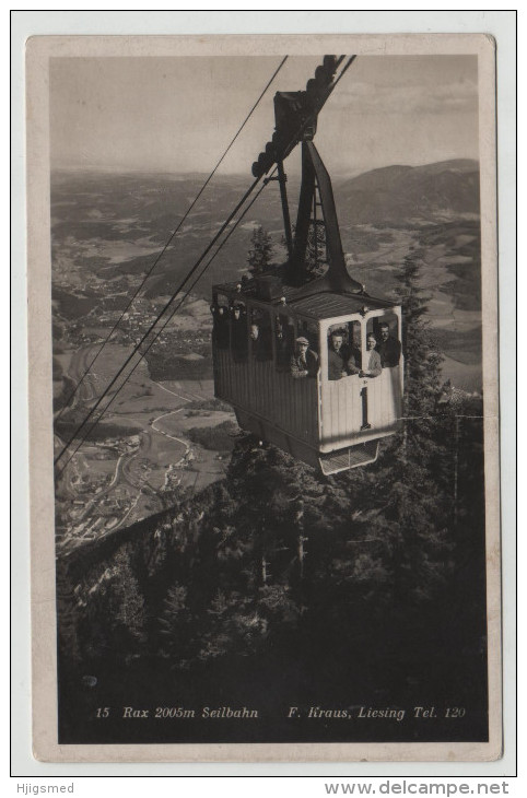 Austria Österreich N-Oe. Rax Seilbahn Bahn Liesing RPPC Real Photo Post Card Postkarte Karte Carte Postale POSTCARD - Raxgebiet