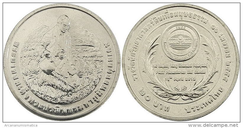 TAILANDIA  /   THAILAND   20  BATH  2015   2.015 Cu Ni  "20 Baht (Humanitarian Soil Scientist Award)"    T-DL-11.429 - Tailandia