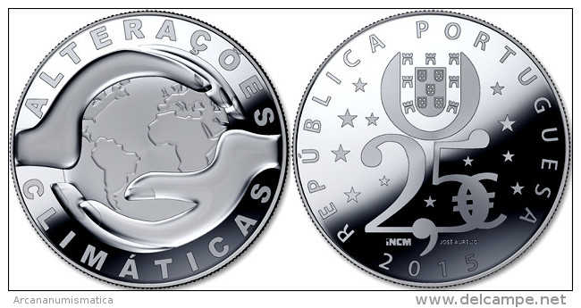 PORTUGAL  2,50 € 2.015   2015   Cu Ni    SC/UNCirculated  "ALTERAÇOES CLIMÁTICAS"  T-DL-11.430 - Portogallo