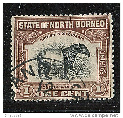 (cl. 3 - P.42) Bornéo Du Nord Ob N° 131 (ref. Michel Au Dos) - Tapir - - North Borneo (...-1963)