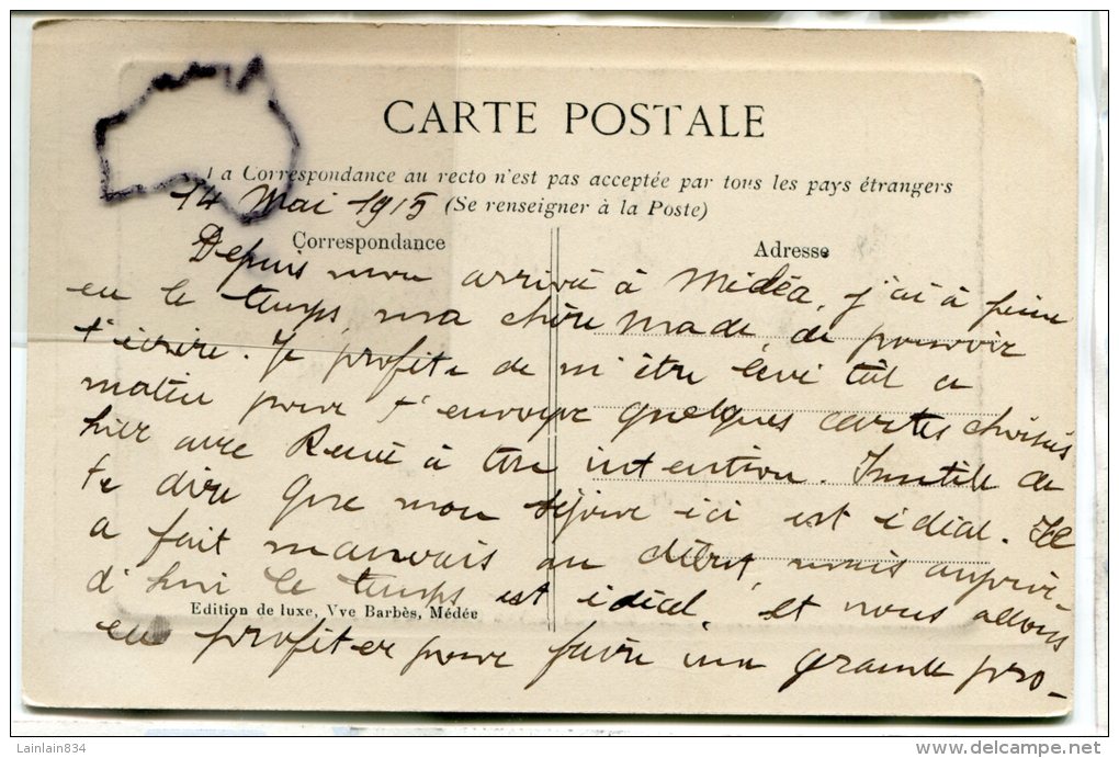 - 3 - MÉDÉA - Vue Générale - Cadre,  1920, écrite En Mai 1915, BE, Scans.. - Médéa