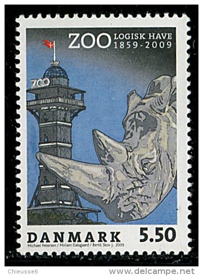 (cl. 3 - P.43)  Danemark ** N° 1533 (ref. Michel Au Dos) - Zoo. Rhinocéros Blanc - - Nuevos