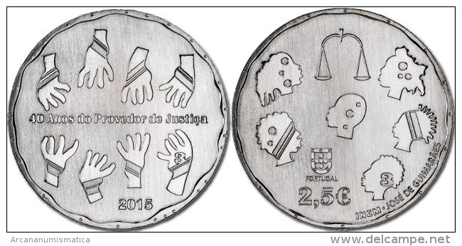 PORTUGAL  2,50 € 2.015   2015   Cu Ni    SC/UNCirculated  "40 Anos Do Provedor De Justiça"  T-DL-11.431 - Portugal