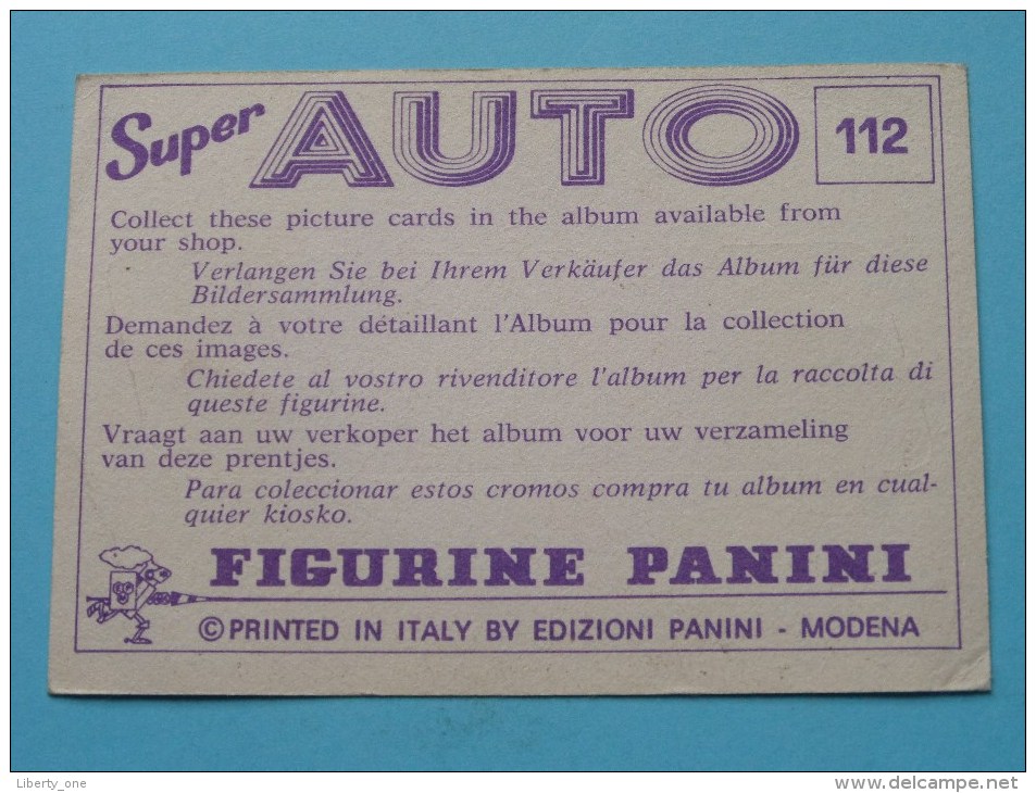 FIAT Super AUTO ( 112 ) Ed. Panini Modena ( Zie Foto Voor Details ) ! - Edizione Italiana