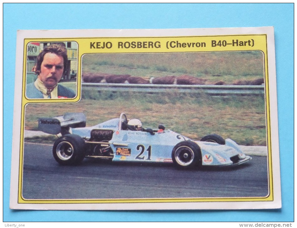 KEJO ROSBERG ( Chevron B40-Hart ) Super AUTO ( 34 ) Ed. Panini Modena ( Zie Foto Voor Details ) ! - Italiaanse Uitgave