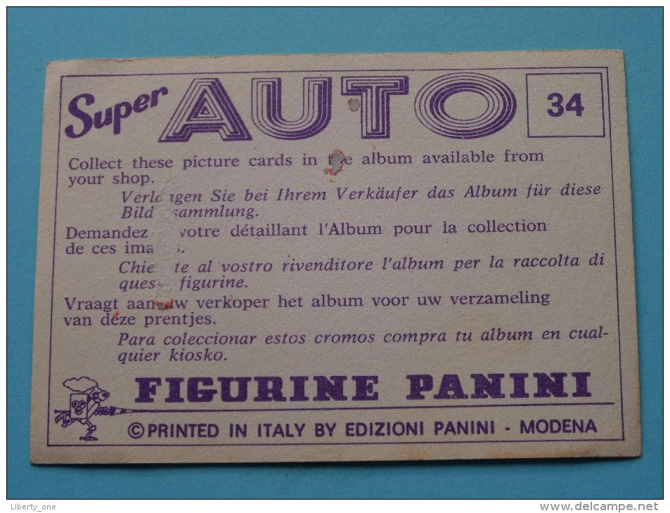 KEJO ROSBERG ( Chevron B40-Hart ) Super AUTO ( 34 ) Ed. Panini Modena ( Zie Foto Voor Details ) ! - Italiaanse Uitgave