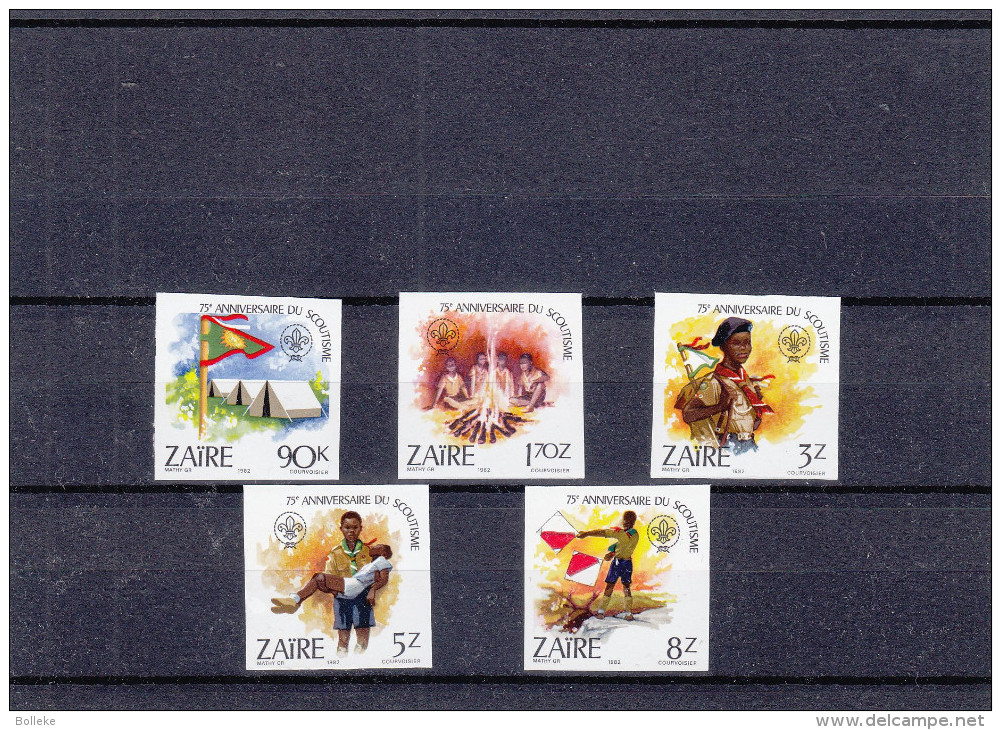 Scoutisme - Drapeaux - Zaïre - COB 1164 / 68 ** - MNH - NON Dentelé - Nuevos