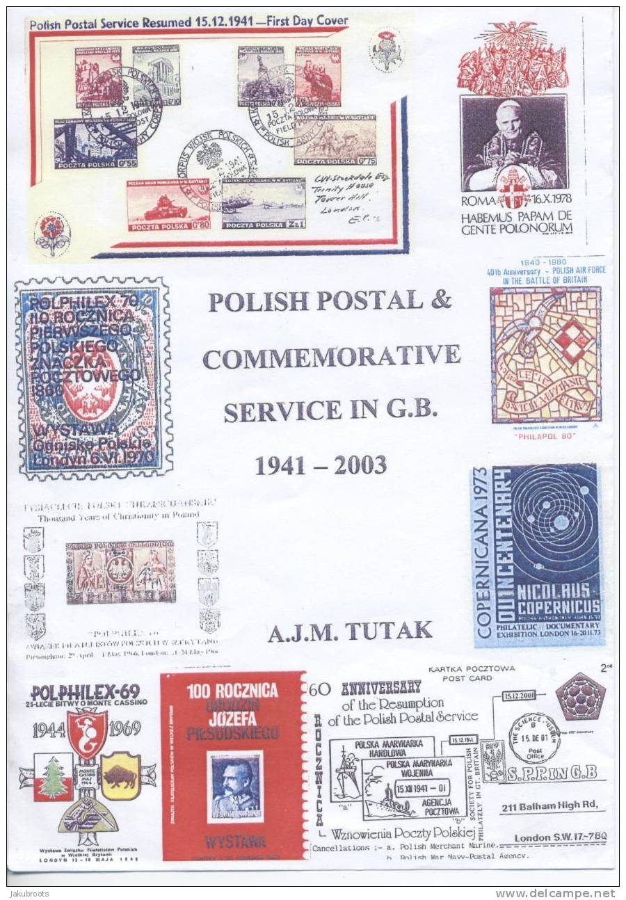 CATALOGUE, POLISH  POSTAL  &  COMMEMORATIVE  SERVICE  IN  G.B. 1941--2003 " IN  ENGLISH - Gran Bretaña