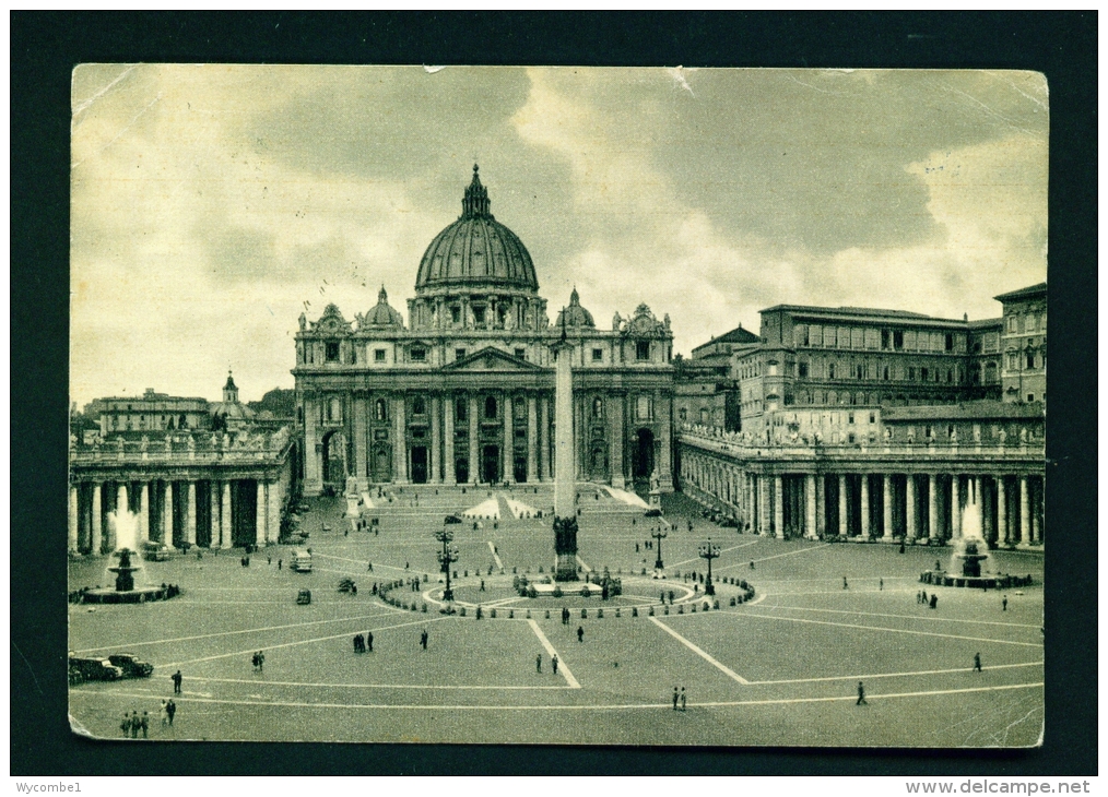 VATICAN CITY  -  St Peter's Square And Basilica  Used Postcard As Scans - Vatican