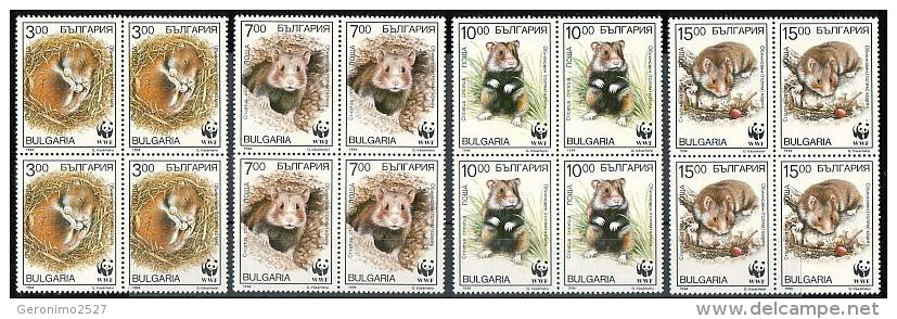 BULGARIA 1994 FAUNA Animals MICE WWF - Blocks Of 4 MNH - Neufs