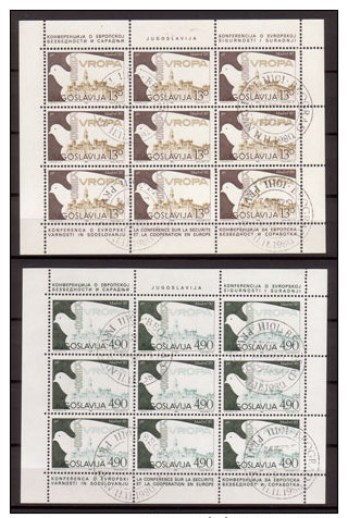 Jugoslawien , Kleinbogen - Satz , 1980 , Mi.Nr. 1857 / 1858 O / Used - Blocks & Kleinbögen