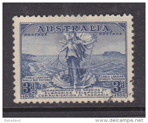 Australia: 1936, Submarine Cable To Tasmania, 3d Blue,   Used - Ongebruikt