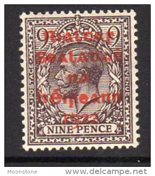 Ireland 1922 Dollard Printing 9d Red Overprint Rialtas SG8b, Hinged Mint - Ungebraucht