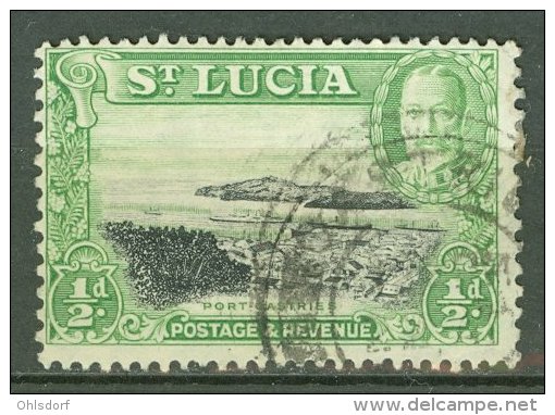 ST. LUCIA 1936: Sc 95a, D. 13 : 12, O - FREE SHIPPING ABOVCE 10 EURO - Ste Lucie (...-1978)