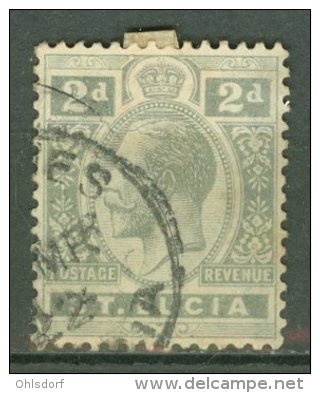 ST. LUCIA 1912-19: Sc 66, O - FREE SHIPPING ABOVCE 10 EURO - Ste Lucie (...-1978)