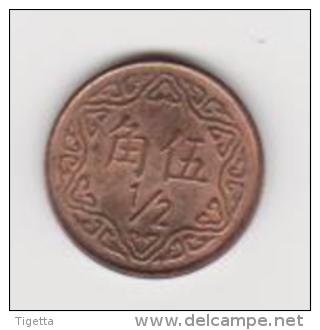 TAIWAN  1/2 YUAN  5 CHIAO   ANNO 1988 UNC - Taiwan