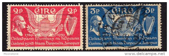 Ireland 1939 150th Anniversary Of US Constitution Set Of 2, Good Used - Oblitérés