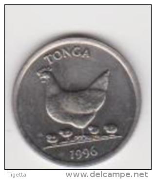 TONGA  5 SENITI   ANNO 1996 UNC - Tonga