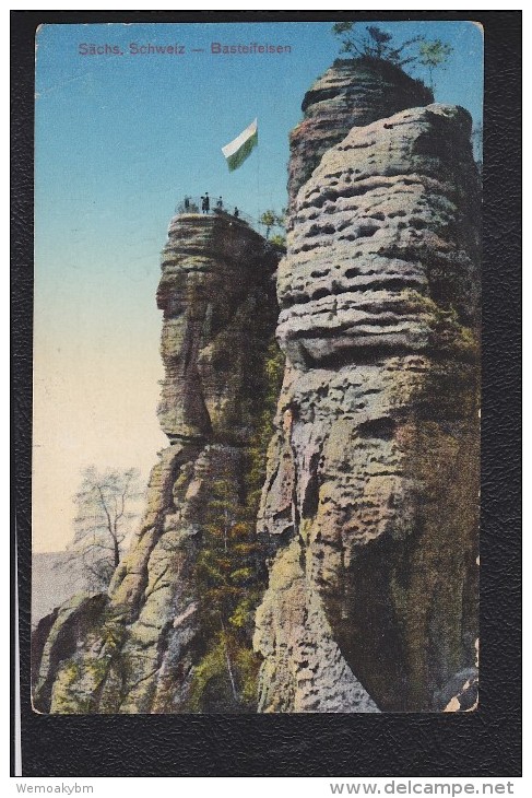 AK Ansichtskarte Sächsische Schweiz Basteifelsen Vom 27.6.1912 - Bastei (sächs. Schweiz)