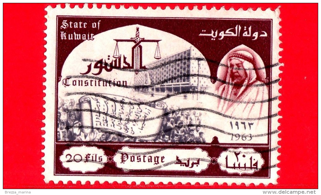 KUWAIT - Usato - 1963 - Promulgazione Della Costituzione - Sceicco Abdullah - 20 - Kuwait