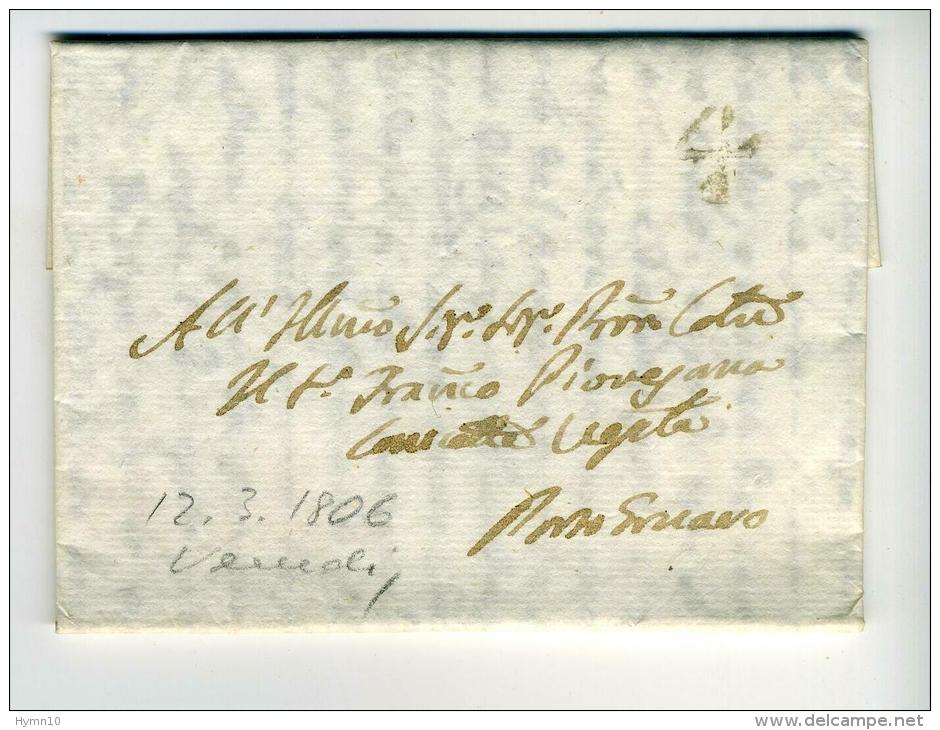 DE991-1806 VENETO Lettera Da VENEZIA+timbro De Periodo - 1. ...-1850 Prephilately