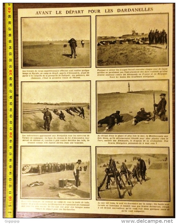 ANCIEN DOCUMENT 1910/1920 GUERRE AVANT LE DEPART AUX DARDANELLES - Collections