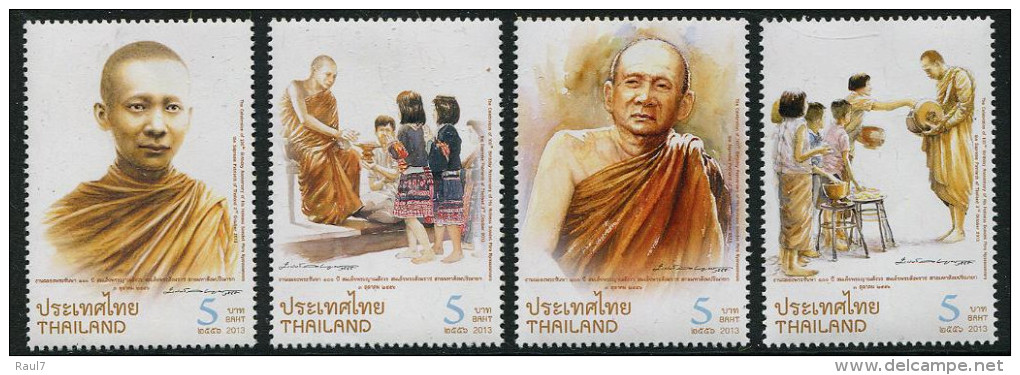 THAÏLANDE 2013 - Phra Nyanasamvara, Moines - 4val Neufs // Mnh - Tailandia