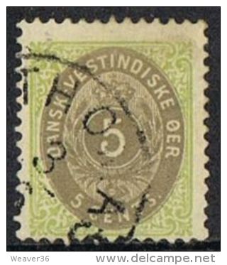Danish West Indies SG19 1876 Definitive 5c Good/fine Used - Denmark (West Indies)
