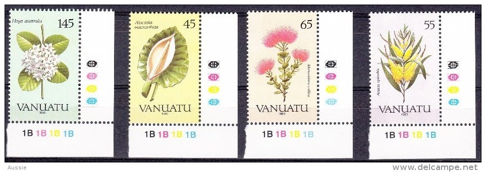 Vanuatu 1990 Yvertn° 838-41  *** MNH  Cote 8,50 € Flore Bloemen Fleurs Flowers - Vanuatu (1980-...)