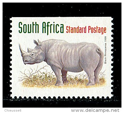 (cl. 3 - P.50) Afrique Du Sud ** N° 995 (ref. Michel Au Dos) - Rhinocéros Noir - - Gebraucht