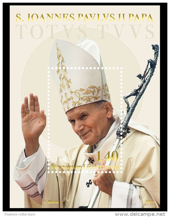 Liechtenstein - Postfris / MNH - Sheet Johannes Paulus II 2014 - Unused Stamps