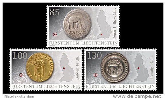 Liechtenstein - Postfris / MNH - Complete Set Archeologische Vondsten, Munten 2014 - Unused Stamps